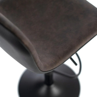 Evan, Set di 2 Sgabelli in microfibra Grigio scuro (39cm X 45cm H. 86/102cm)