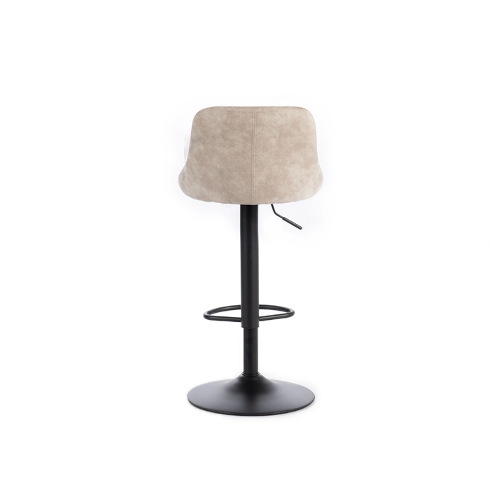 Luca, Set di 2 Sgabelli in microfibra Beige (45cm X 50cm H. 84/100cm)