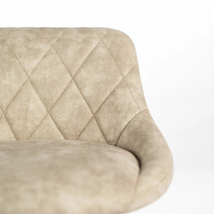 Luca, Set di 2 Sgabelli in microfibra Beige (45cm X 50cm H. 84/100cm)