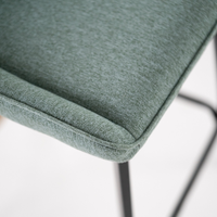 Fynn, Set di 2 Sgabelli in tessuto Acquamarina (50cm X 44cm H. 94cm)