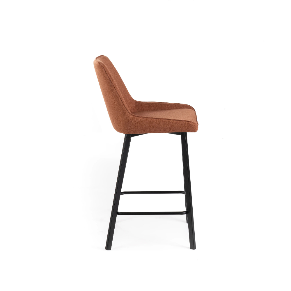 Fynn, Set di 2 Sgabelli in tessuto Ruggine (50cm X 44cm H. 94cm)