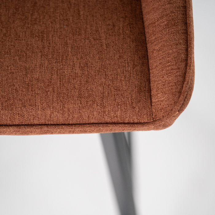 Fynn, Set di 2 Sgabelli in tessuto Ruggine (50cm X 44cm H. 94cm)