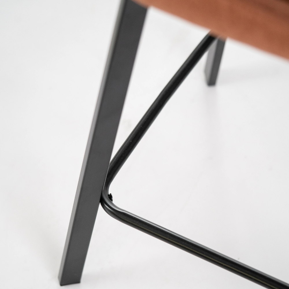 Fynn, Set di 2 Sgabelli in tessuto Ruggine (50cm X 44cm H. 94cm)