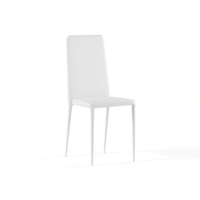 Arianna, Set di 4 sedie in similpelle Bianco (40cm X 42cm H. 96cm) | Duzzle