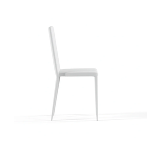 Arianna, Set di 4 sedie in similpelle Bianco (40cm X 42cm H. 96cm) | Duzzle