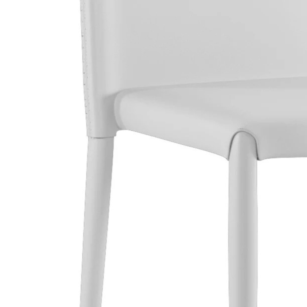 Arianna, Set di 4 sedie in similpelle Bianco (40cm X 42cm H. 96cm) | Duzzle