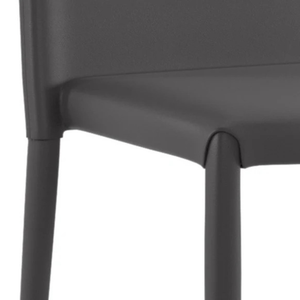 Arianna, Set di 4 sedie in similpelle Grigio scuro (40cm X 42cm H. 96cm) | Duzzle