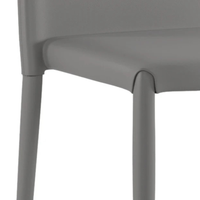 Arianna, Set di 4 sedie in similpelle Grigio chiaro (40cm X 42cm H. 96cm) | Duzzle