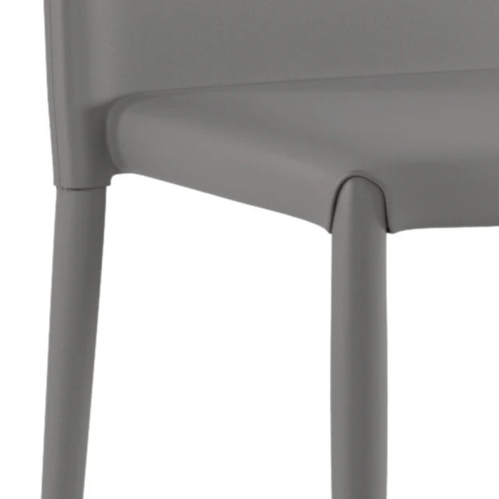Arianna, Set di 4 sedie in similpelle Grigio chiaro (40cm X 42cm H. 96cm) | Duzzle