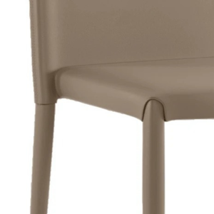 Arianna, Set di 4 sedie in similpelle Tortora (40cm X 42cm H. 96cm) | Duzzle