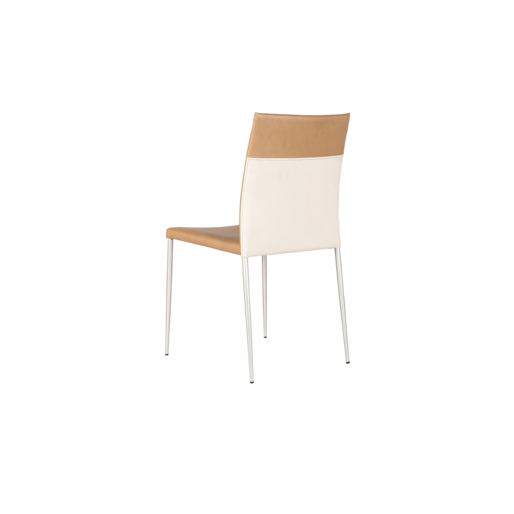 Pimpa, Set di 4 sedie in similpelle Beige (41.5cm X 44cm H. 85cm) | Duzzle