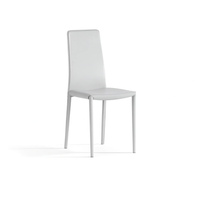 Luma, Set di 4 sedie in similcuoio Bianco (42cm X 41cm H. 95cm) | Duzzle