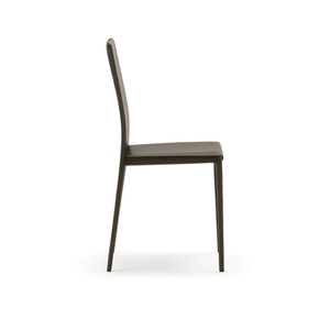 Luma, Set di 4 sedie in similcuoio Capuccino (42cm X 41cm H. 95cm) | Duzzle