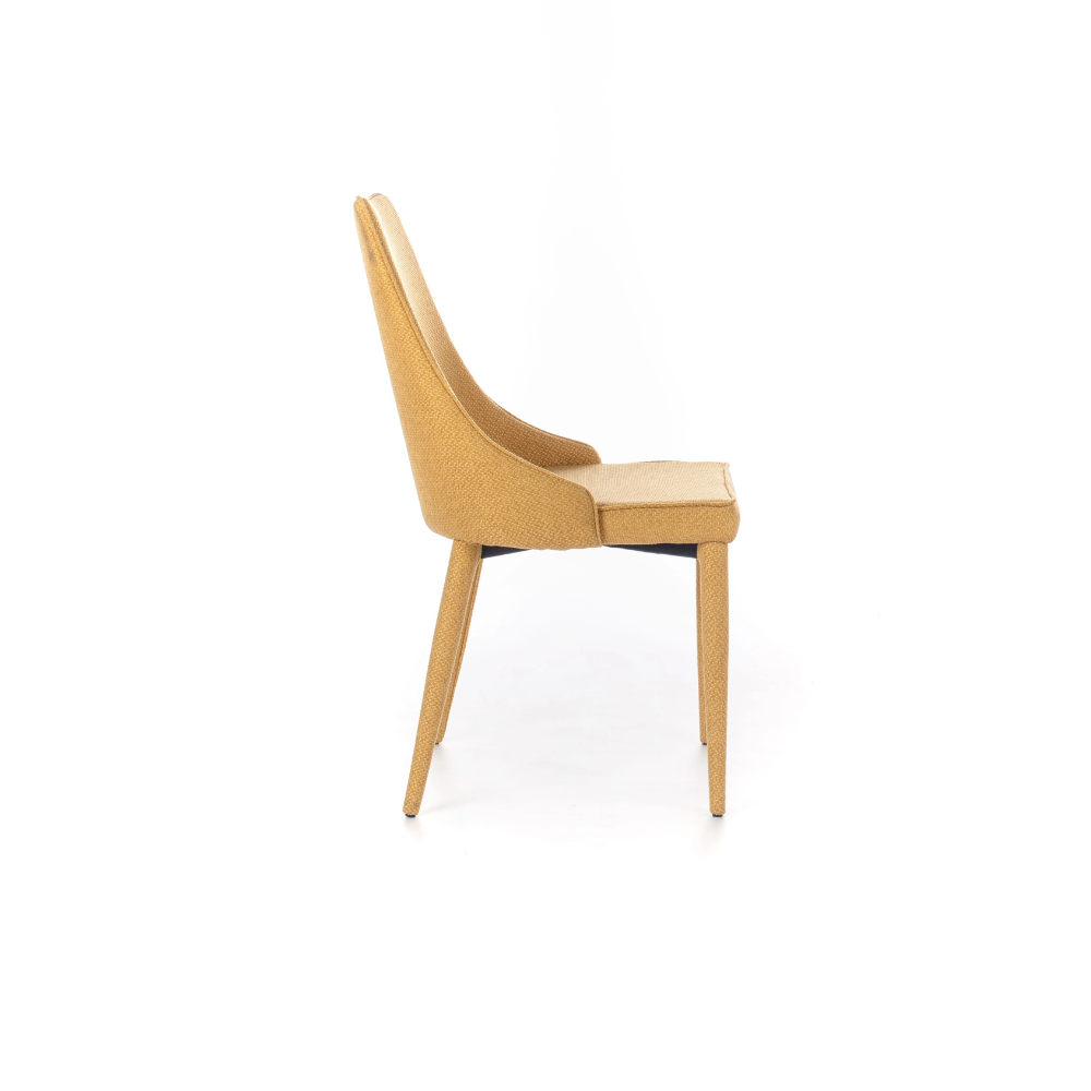 Isabel, Set di 2 sedie in tessuto Giallo (46cm X 46cm H. 91cm) | Duzzle