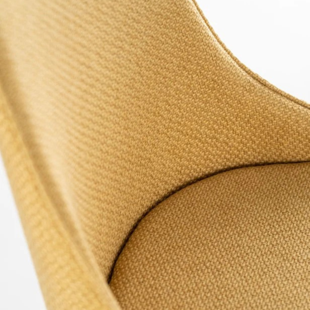 Isabel, Set di 2 sedie in tessuto Giallo (46cm X 46cm H. 91cm) | Duzzle