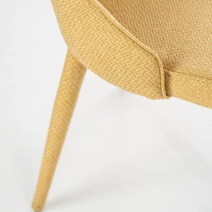 Isabel, Set di 2 sedie in tessuto Giallo (46cm X 46cm H. 91cm) | Duzzle