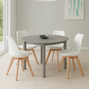 Lola, Set di 4 sedie in polipropilene Bianco (48.5cm X 52cm H. 82cm) | Duzzle