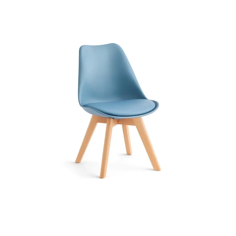 Lola, Set di 4 sedie in polipropilene Blu (48.5cm X 52cm H. 82cm) | Duzzle