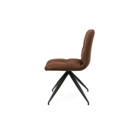 Lucy, Set di 2 sedie in tessuto Marrone (43cm X 38cm H. 86.5cm) | Duzzle