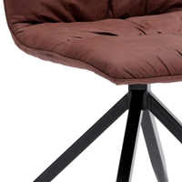 Lucy, Set di 2 sedie in tessuto Marrone (43cm X 38cm H. 86.5cm) | Duzzle