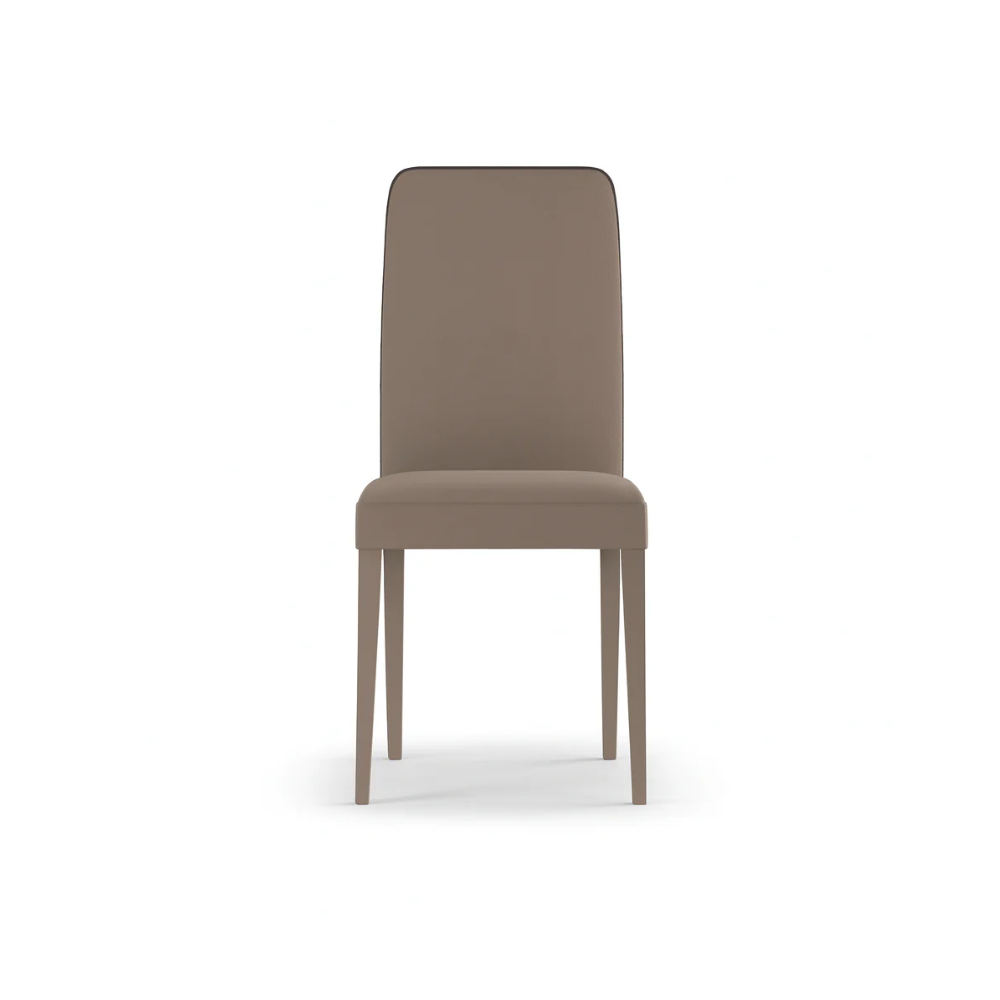 Alina, Set di 2 sedie in similpelle Beige (59cm X 46cm H. 99cm) | Duzzle