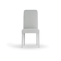 Alina, Set di 2 sedie in similpelle Bianco (59cm X 46cm H. 99cm) | Duzzle