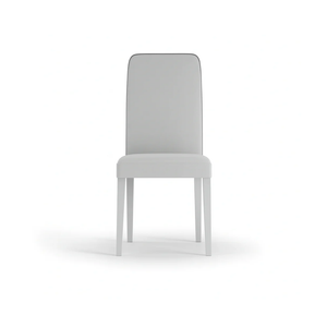 Alina, Set di 2 sedie in similpelle Bianco (59cm X 46cm H. 99cm) | Duzzle