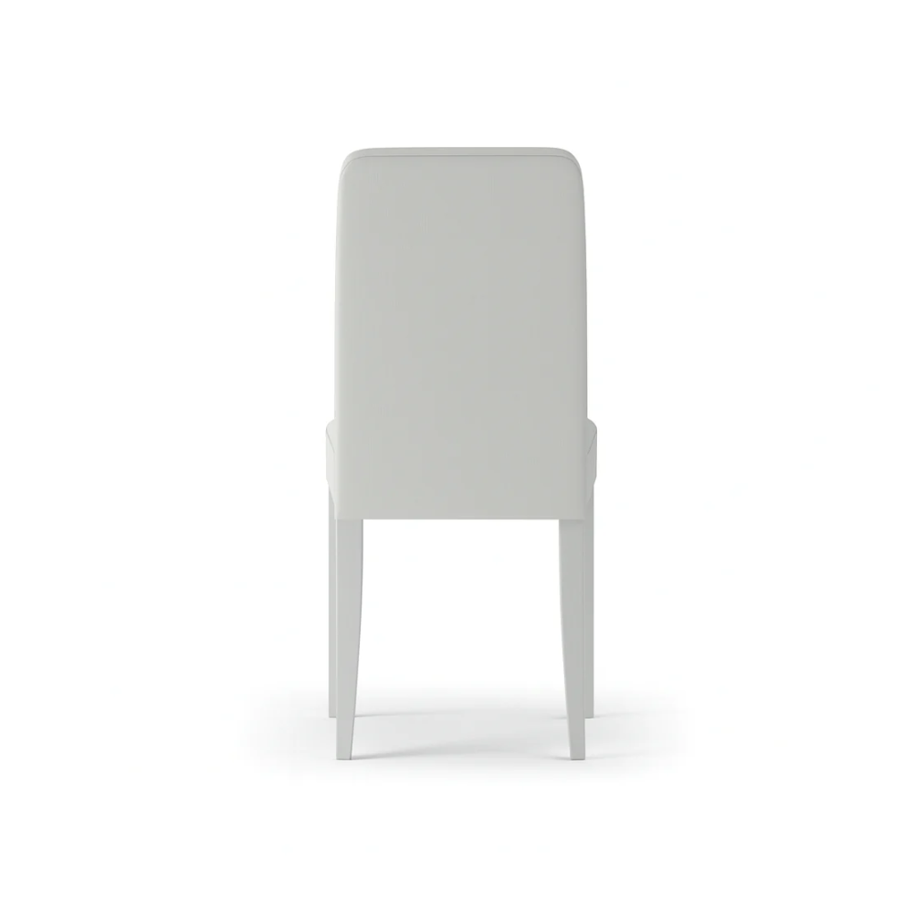 Alina, Set di 2 sedie in similpelle Bianco (59cm X 46cm H. 99cm) | Duzzle
