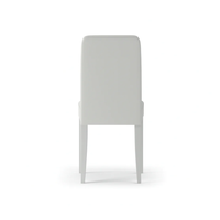Alina, Set di 2 sedie in similpelle Bianco (59cm X 46cm H. 99cm) | Duzzle