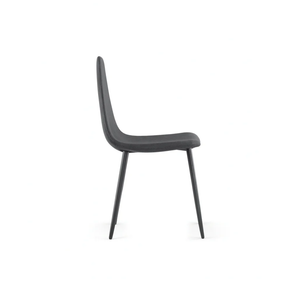 Aurelia, Set di 4 sedie in similpelle Grigio (44cm X 50cm H. 84cm) | Duzzle