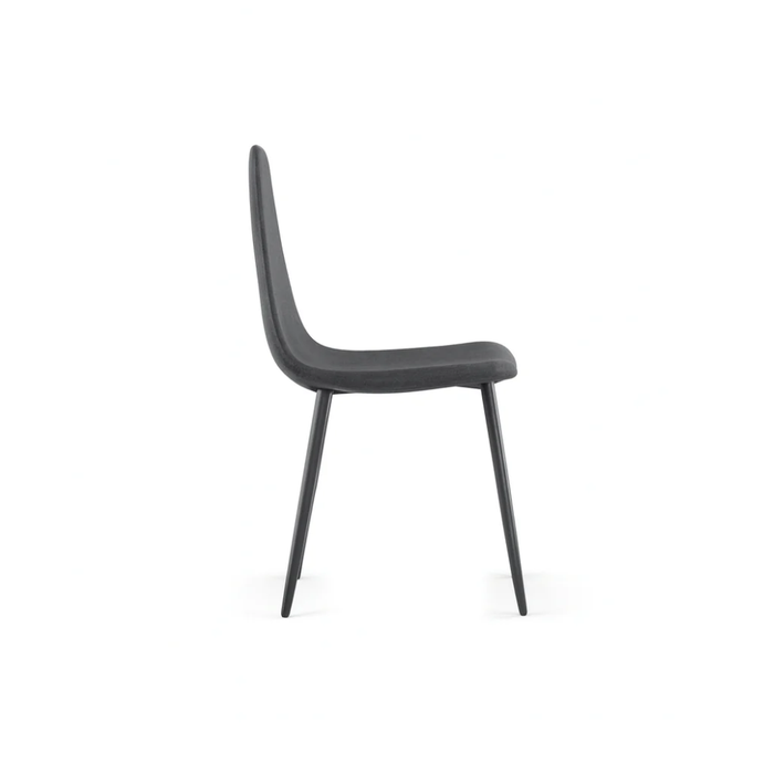 Aurelia, Set di 4 sedie in similpelle Grigio (44cm X 50cm H. 84cm) | Duzzle