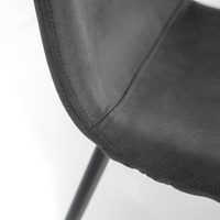 Aurelia, Set di 4 sedie in similpelle Grigio (44cm X 50cm H. 84cm) | Duzzle