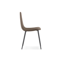 Aurelia, Set di 4 sedie in similpelle Tortora (44cm X 50cm H. 84cm) | Duzzle