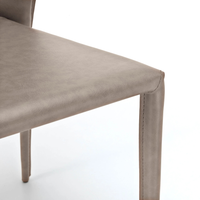 Selene, Set di 4 sedie in similcuoio Grigio (49cm X 56cm H. 82cm) | Duzzle