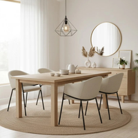 Duna, Set di 2 sedie in tessuto easy-clean Avorio (53cm X 60cm H. 78cm) | Duzzle