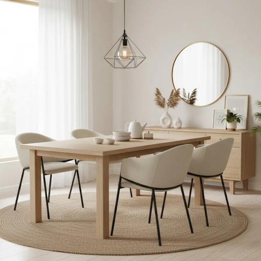 Duna, Set di 2 sedie in tessuto easy-clean Avorio (53cm X 60cm H. 78cm) | Duzzle