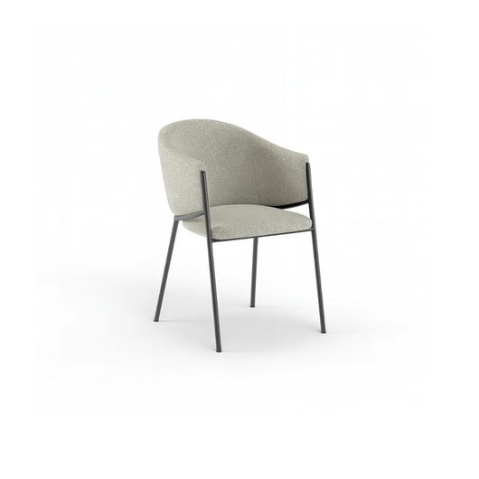 Duna, Set di 2 sedie in tessuto easy-clean Grigio Chiaro (53cm X 60cm H. 78cm) | Duzzle