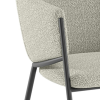 Duna, Set di 2 sedie in tessuto easy-clean Grigio Chiaro (53cm X 60cm H. 78cm) | Duzzle