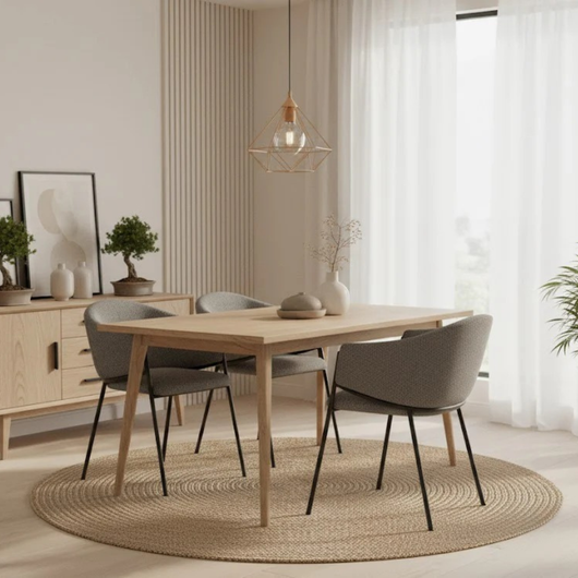 Duna, Set di 2 sedie in tessuto easy-clean Grigio (53cm X 60cm H. 78cm) | Duzzle