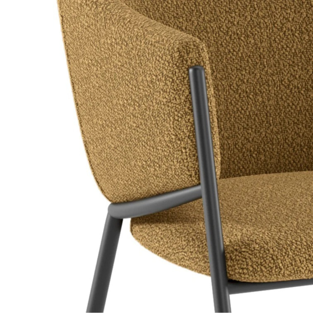 Duna, Set di 2 sedie in tessuto easy-clean Beige Scuro (53cm X 60cm H. 78cm) | Duzzle