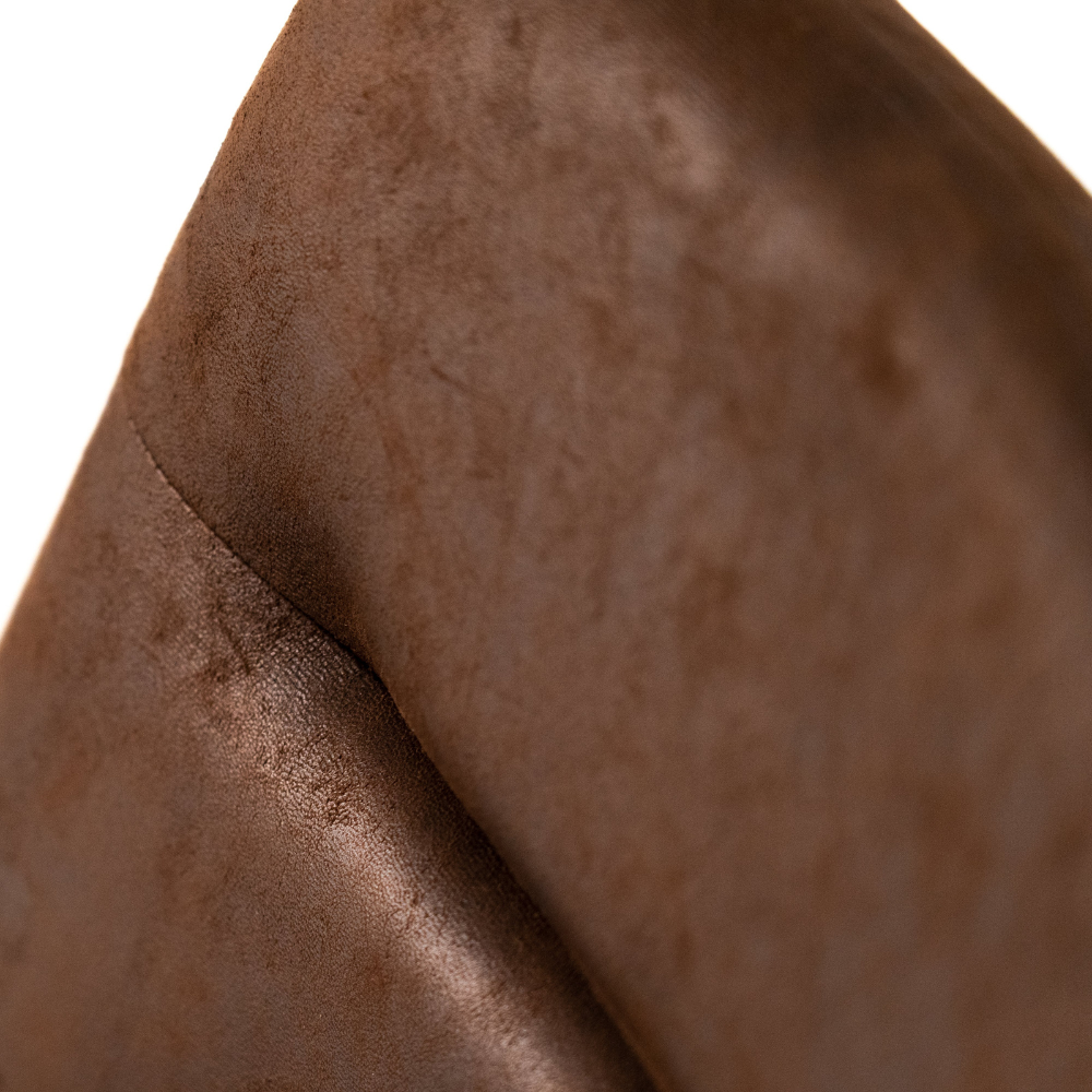 Tia, Set di 4 sedie in similpelle Marrone vintage (48.5cm X 49cm H. 88cm) | Duzzle