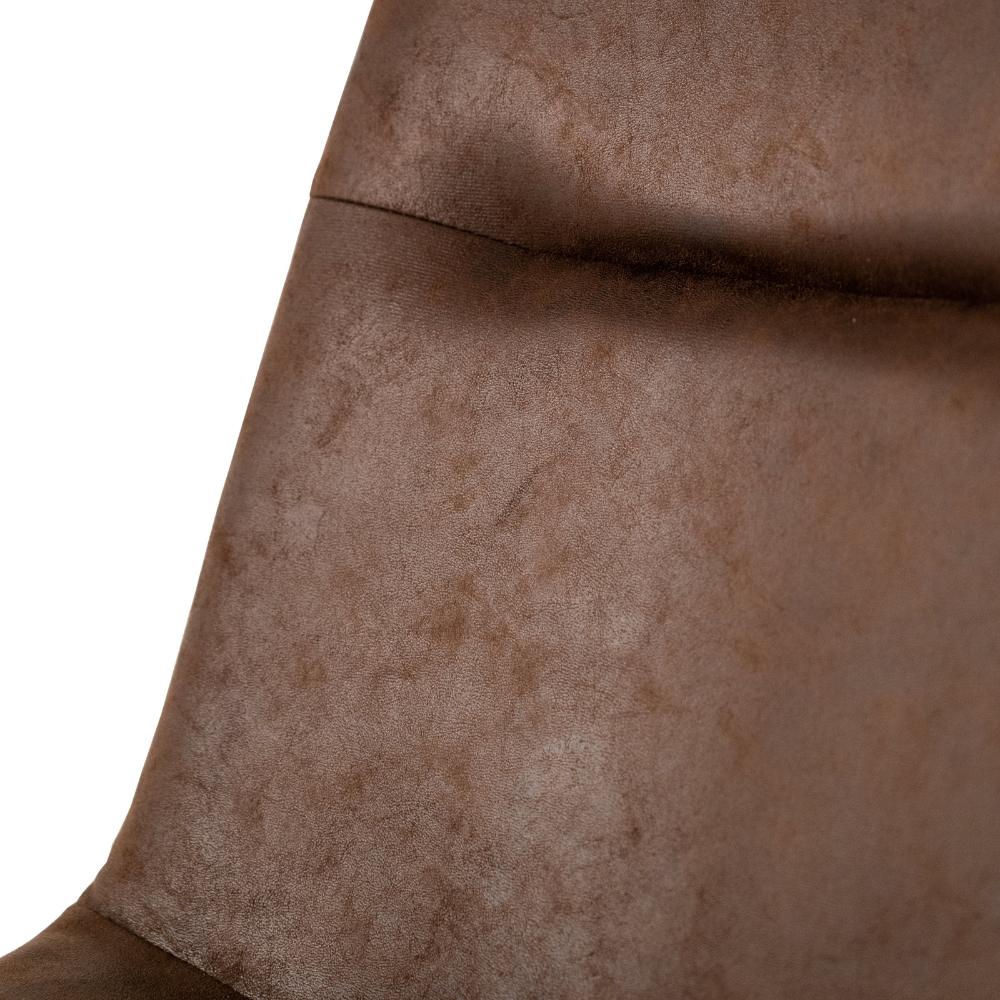 Tia, Set di 4 sedie in similpelle Marrone vintage (48.5cm X 49cm H. 88cm) | Duzzle