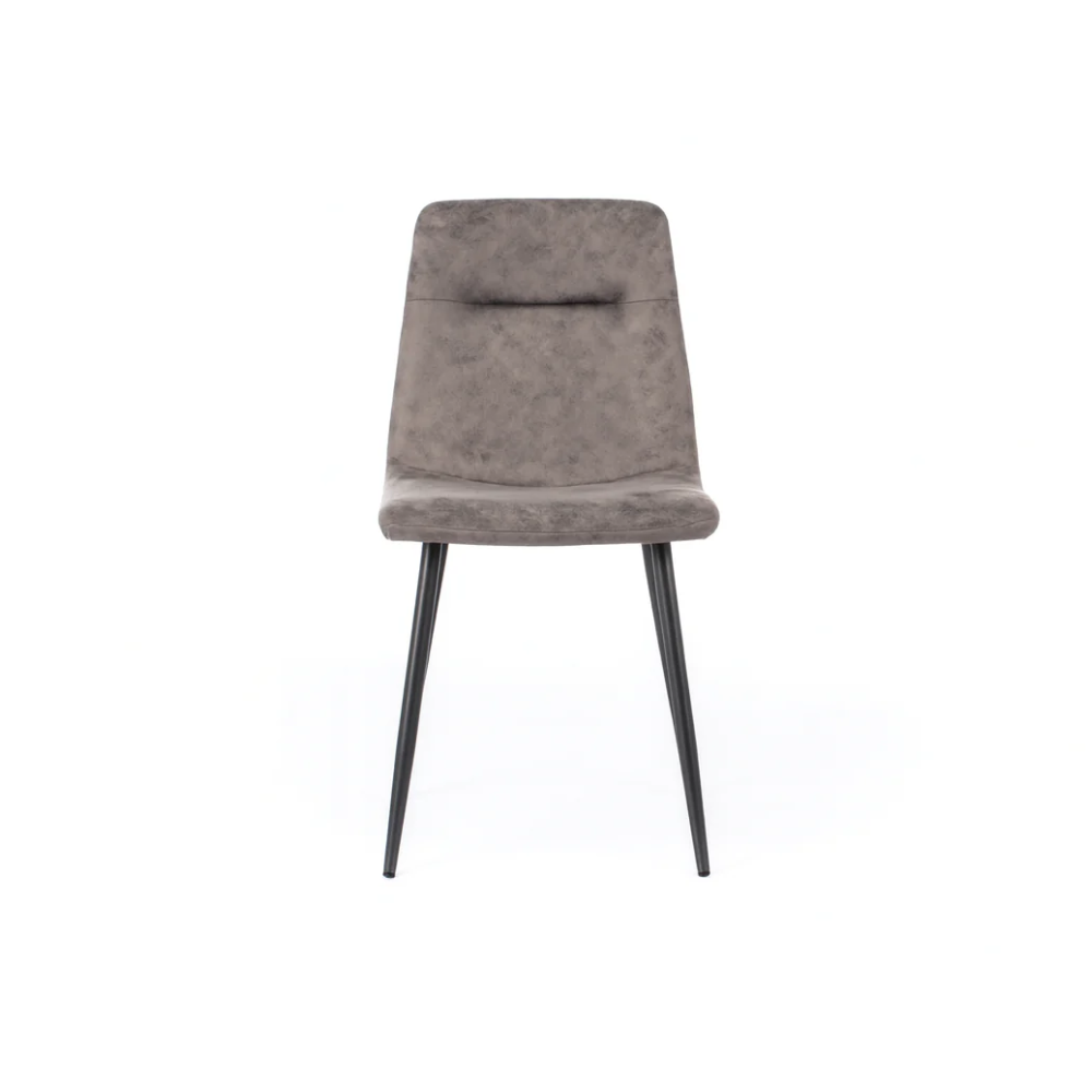 Tia, Set di 4 sedie in similpelle Grigio vintage (48.5cm X 49cm H. 88cm) | Duzzle