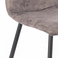 Tia, Set di 4 sedie in similpelle Grigio vintage (48.5cm X 49cm H. 88cm) | Duzzle