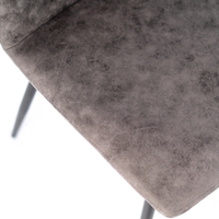 Tia, Set di 4 sedie in similpelle Grigio vintage (48.5cm X 49cm H. 88cm) | Duzzle