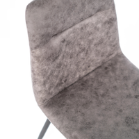 Tia, Set di 4 sedie in similpelle Grigio vintage (48.5cm X 49cm H. 88cm) | Duzzle