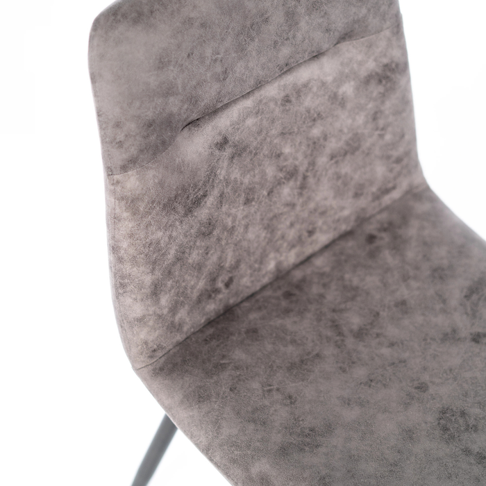 Tia, Set di 4 sedie in similpelle Grigio vintage (48.5cm X 49cm H. 88cm) | Duzzle