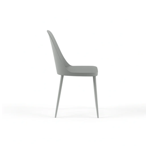 Athena, Set di 4 sedie in polipropilene Grigio chiaro (46cm X 55cm H. 80cm)| Duzzle