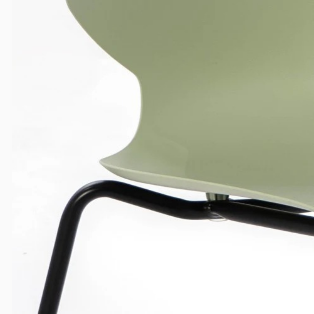 Elite, Set di 4 sedie in polipropileneVerde chiaro (50cm X 51cm H. 77cm)| Duzzle