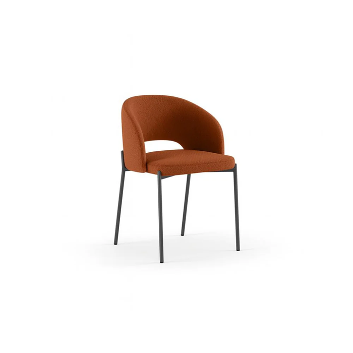 Siena, Set di 2 sedie in tessuto Arancione (52cm X 55.5cm H. 78.5cm) | Duzzle